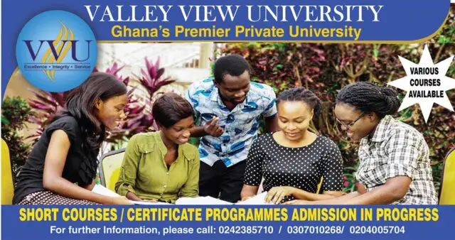 List of Courses Offered at Valley View University, VVU - 2021/2022 |  Explore the best of West Africa