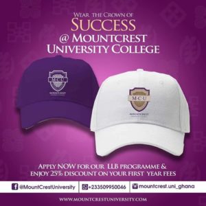 Mountcrest University College, MCU Admission and Application Forms: 2022/2023 - How to Apply?