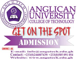 Anglican University College of Technology, ANGUTECH Admission Requirements - 2023/2024