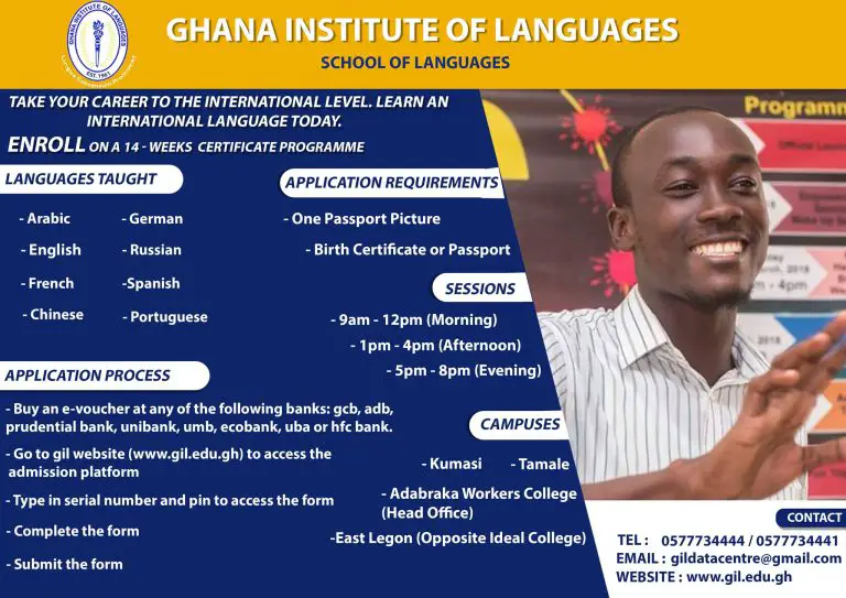 Ghana Institute of Languages, GIL Admission Requirements 2023/2024