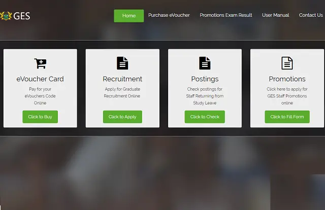 GES Recruitment Portal - gespromotions.gov.gh