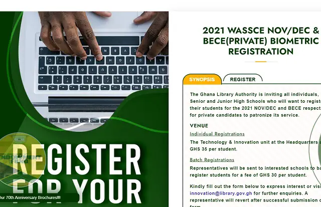 WASSCE Nov/Dec | BECE(Private) Biometric Registration