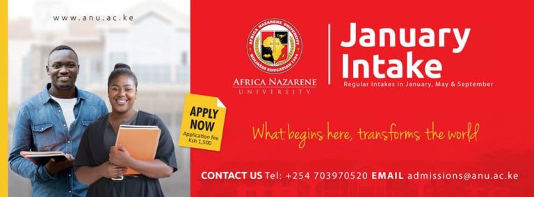Africa Nazarene University, ANU Online Application Forms - 2023/2024 Admission 