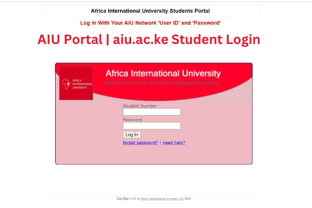 AIU Portal aiu.ac.ke Student Login