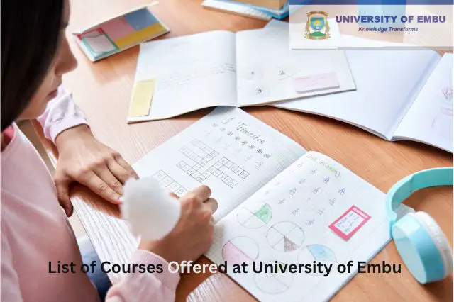 List of Courses Offered at University of Embu