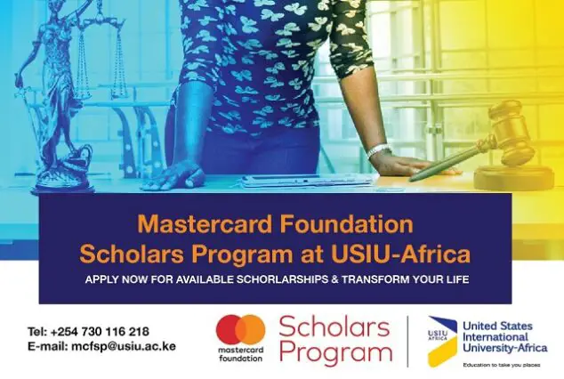 USIU Mastercard Foundation (MCF) Scholarship - 2021