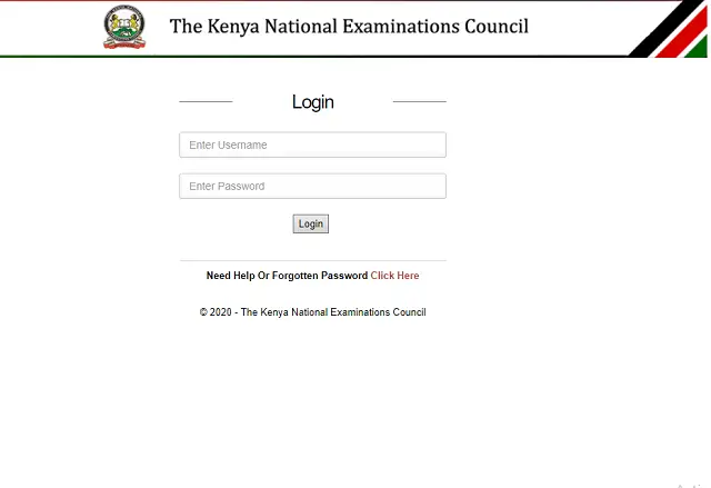 KNEC LCBE Portal Login - lcbe.knec.ac.ke