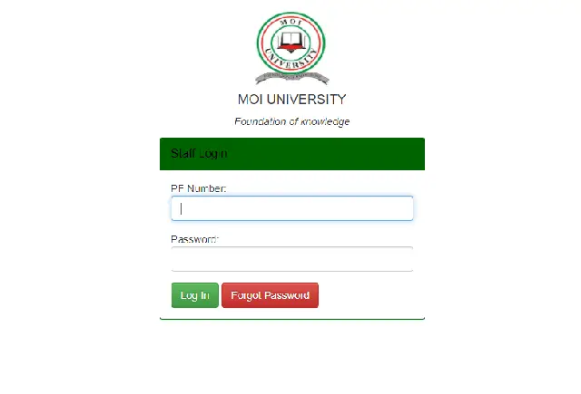 Moi University Staff Portal