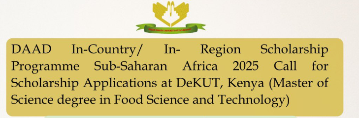DAAD In-Country/In-Region Scholarship 2026 at DeKUT