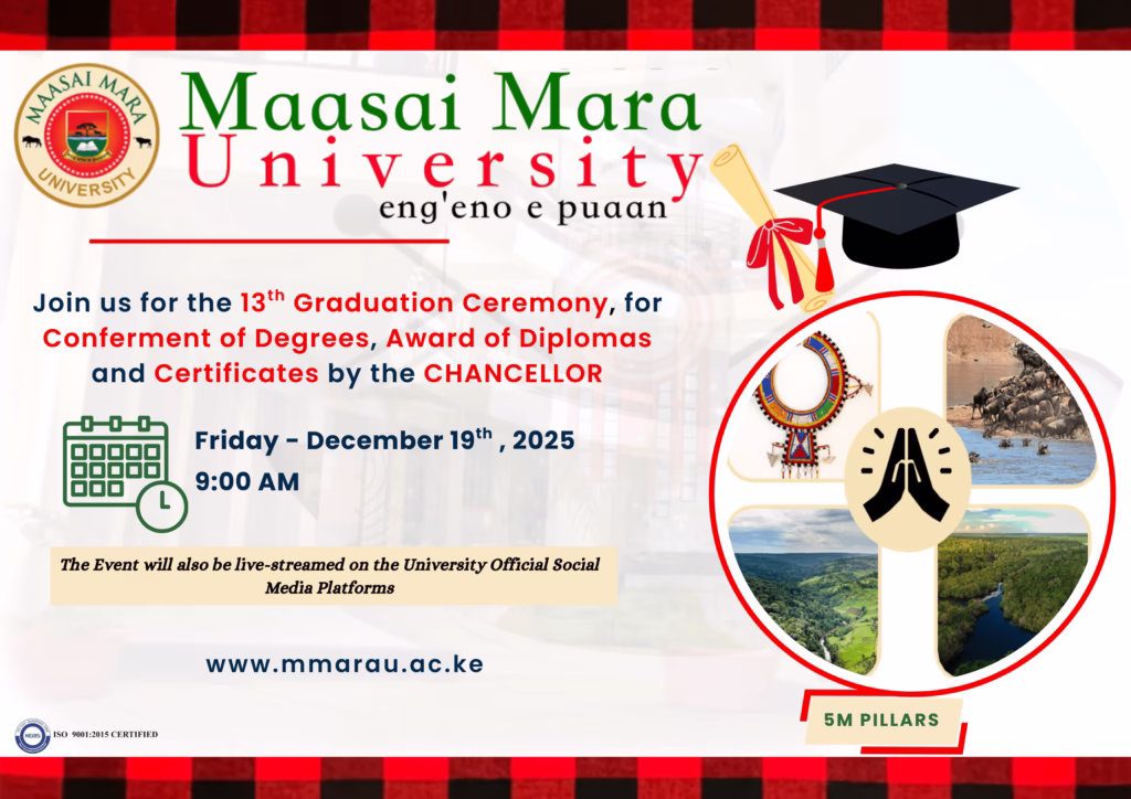 Maasai Mara University, MMU 13th Graduation List – 2025