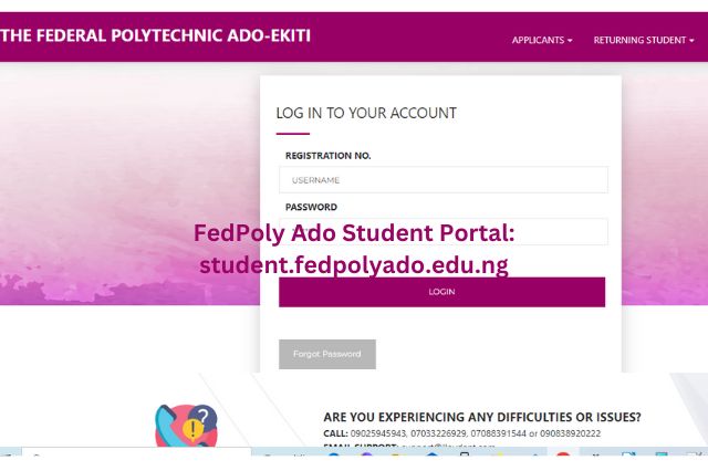 FedPoly Ado Student Portal student.fedpolyado.edu.ng