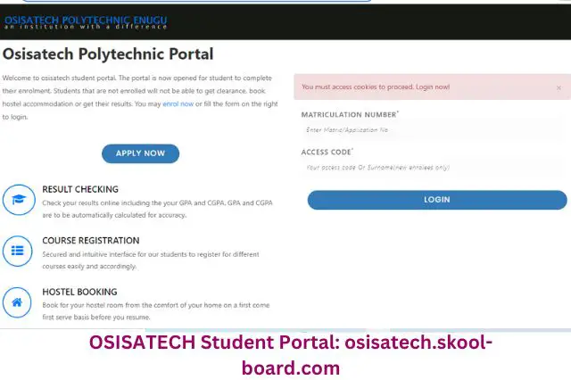 OSISATECH Student Portal osisatech.skool-board.com