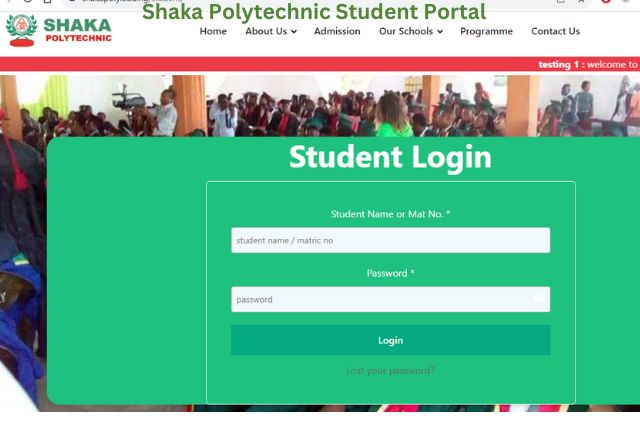 Shaka Polytechnic Student Portal