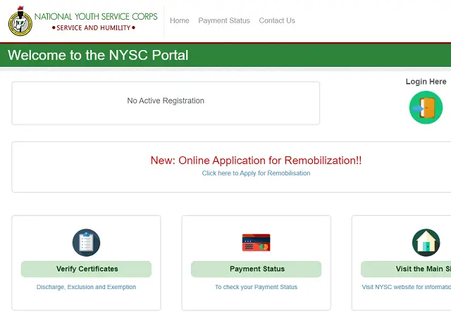NYSC Registration Portal