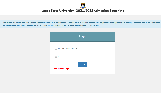 LASU Admission portal