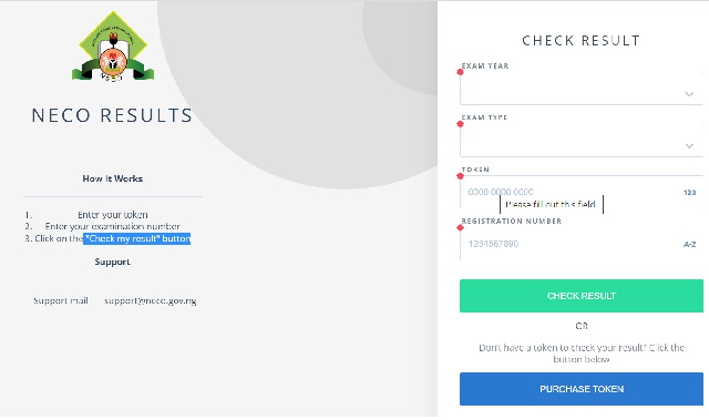 NECO Result Checker