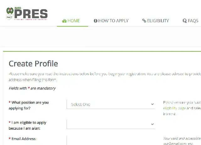 INECPres Portal