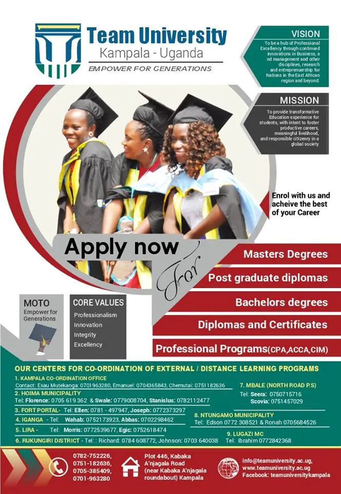 Team University Online Application Forms - 2024/2025 Admission