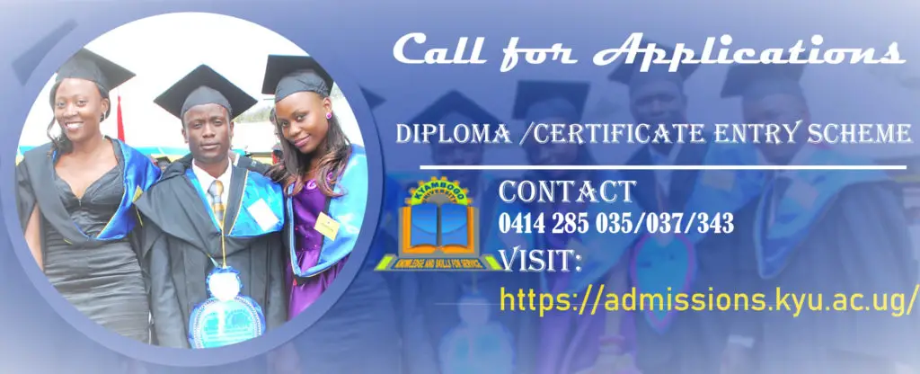 Kyambogo University, KYU Diloma/Certificate Admission Forms - 2019/2020