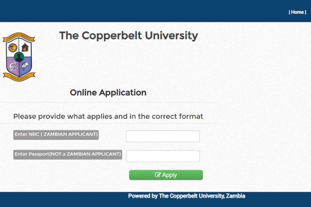 Copperbelt University Online Application