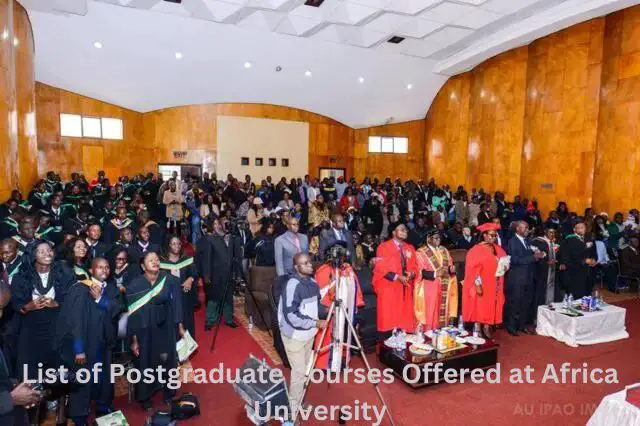List of Postgraduate Courses Offered at Africa University