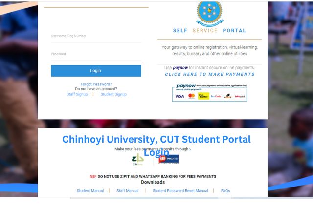 Chinhoyi University, CUT Student Portal Login