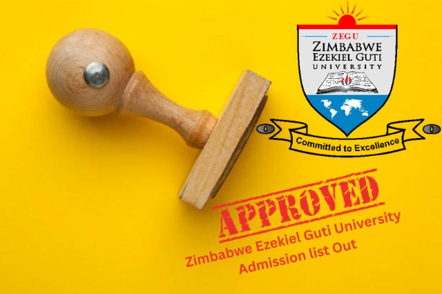 Zimbabwe Ezekiel Guti University Admission list Out