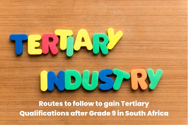 Two Routes to Follow To Gain Tertiary Qualification after Completing Grade 9 in South Africa