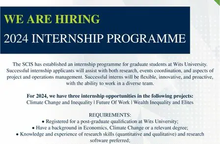 Southern Centre for Inequality Studies (SCIS) Internship 2024