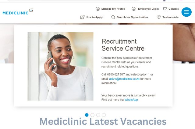 Mediclinic Latest Vacancies