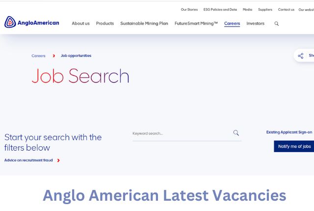 Anglo American Latest Vacancies