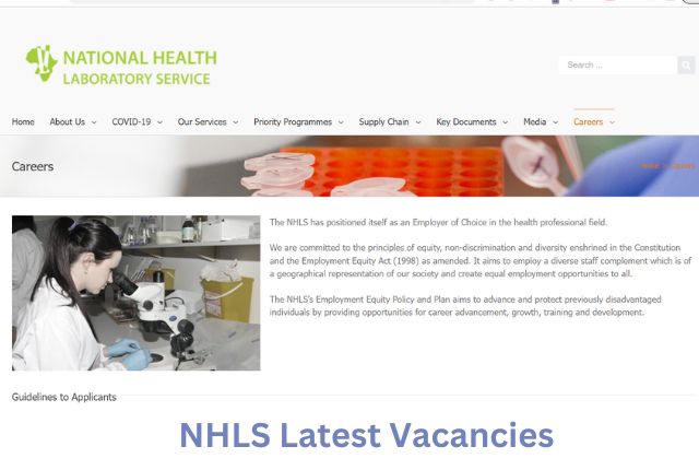 NHLS Latest Vacancies