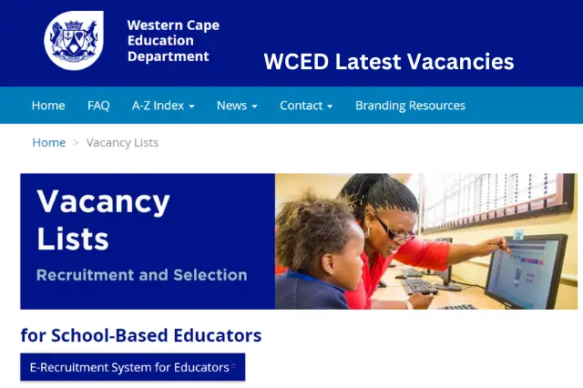 WCED Latest Vacancies