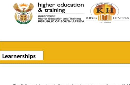 King Hintsa TVET College Learnership 2022/2023