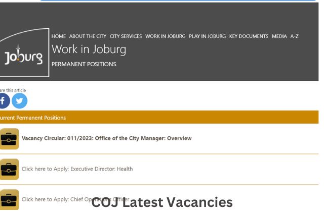 COJ Latest Vacancies