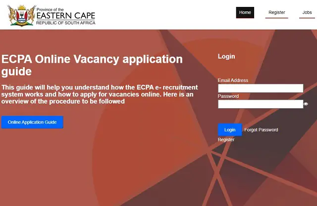 EC Provincial eRecruitment Portal - erecruitment.ecotp.gov.za