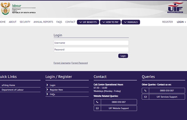 ufiling Online Login Portal