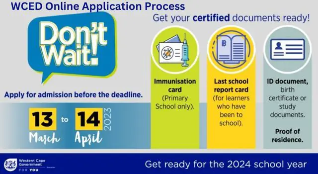 WCED Online Application Process