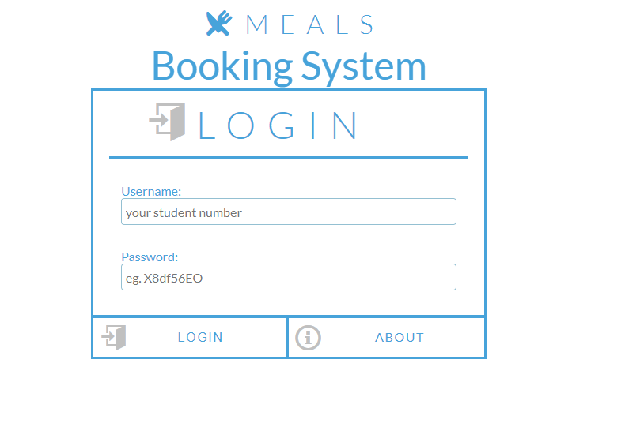 Wits Meals Booking System