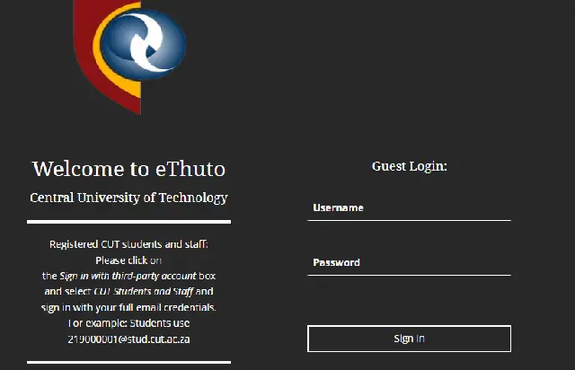 Ethuto CUT Login