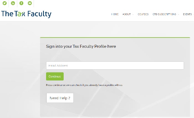 Tax Faculty login