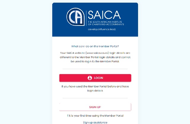 SAICA Membership portal