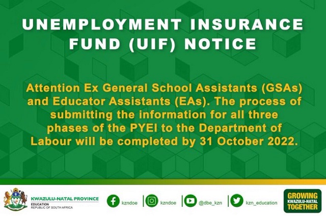 UIF Entitlements For Ex-Teacher Assistants