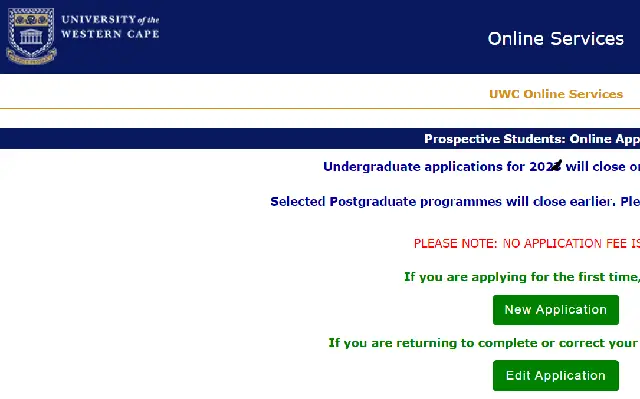 UWC Online Application