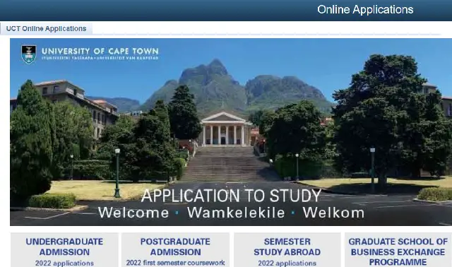 UCT Online Application