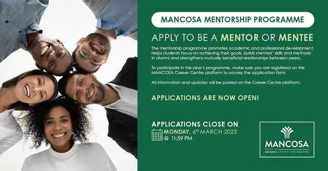 MANCOSA Launches Mentorship Program for Alumni and Students