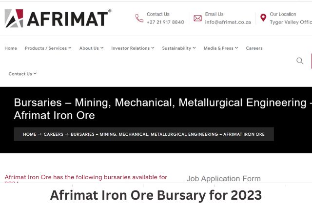 Afrimat Iron Ore Bursary for 2023