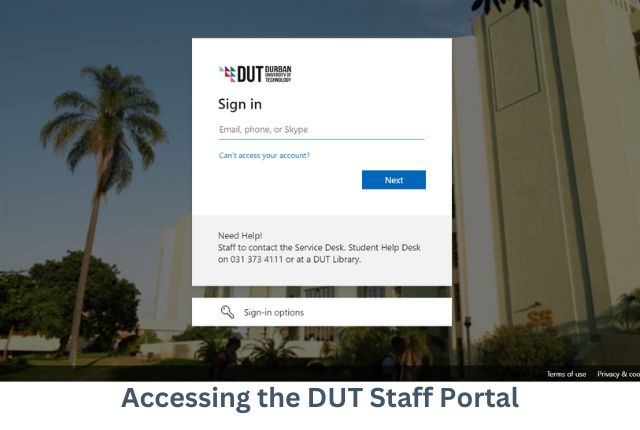 Accessing the DUT Staff Portal