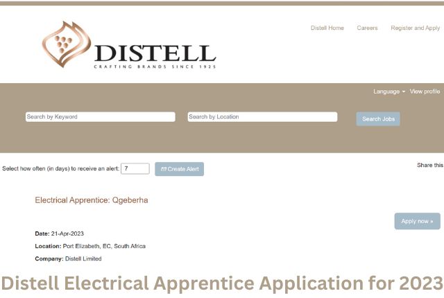 Distell Electrical Apprentice Application for 2023