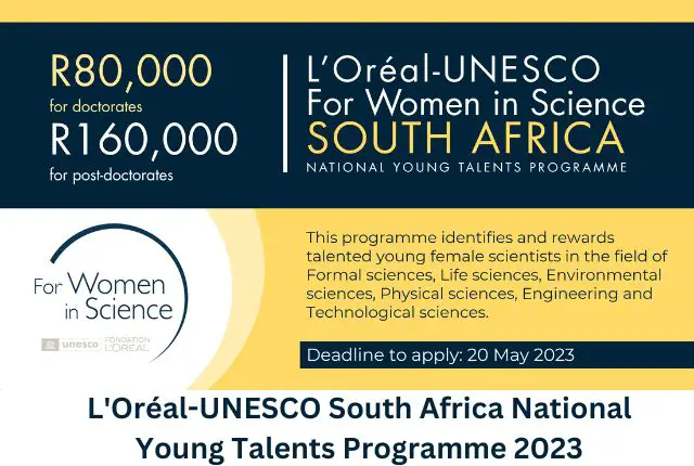 L'Oréal-UNESCO South Africa National Young Talents Programme 2023